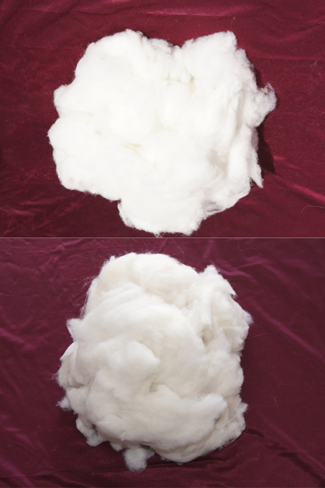dehaired wool
